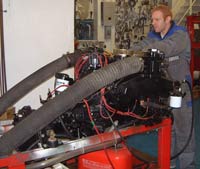 Marine engine servicing