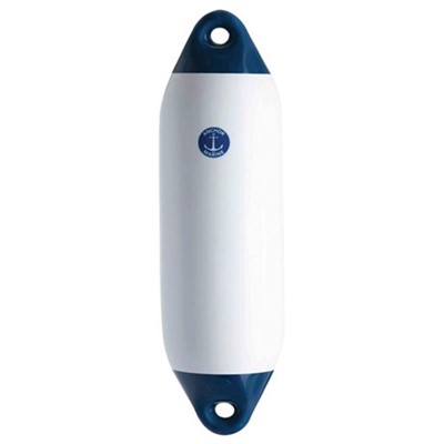 Anchor Coloured End Cylindrical Fenders. White / Blue. 