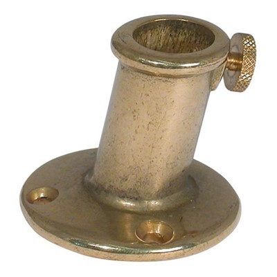 Flagpole Socket. Brass 46 x 16 mm. 10 Degree. N-71140