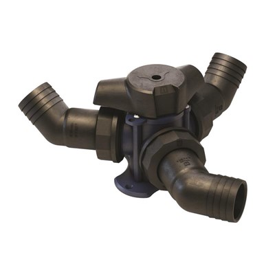 Vetus Plastic Three-Way Valve, Without Hose Connections, Y3V