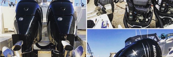 Full Service On A Pair Of Mercury Verado 225hp Outboards On a Quicksilver 905