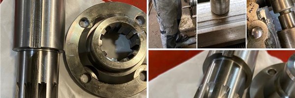 Newly Machined Output Shaft Complete