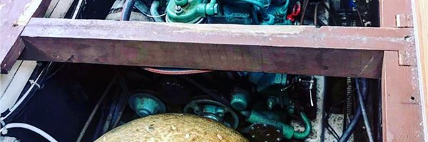 2003 Volvo Penta Turbo Engine With A Leaky Water Pump