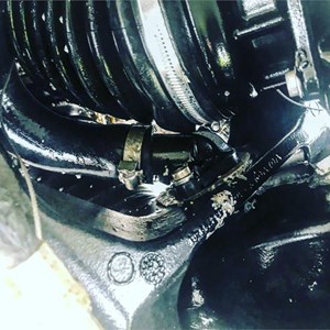 Water Escaping From A Salt Water Strainer On A Volvo Penta D6