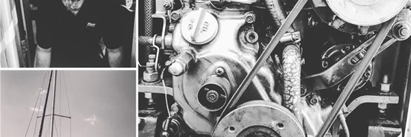 A broken engine mount on a Yanmar 1gm10