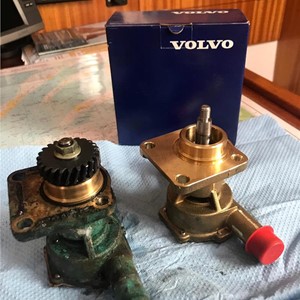 Replaced Water Pump On A Volvo Penta MD2020 Housed In A Dufour 32