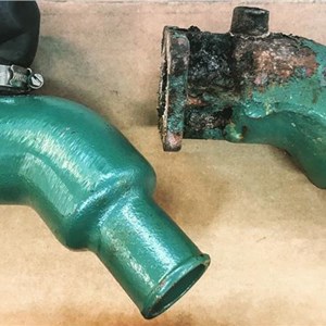 Volvo Penta MD2030 Leaky Exhaust Elbow.