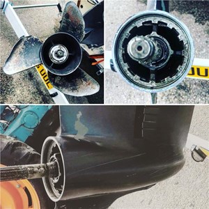 A Damaged Yamaha 159 HPDI Outboard 
