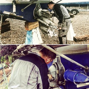 Fitting A Yanmar Zt370 Sterndive on the Norfolk Broads