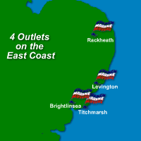 4 outlets on the east coast