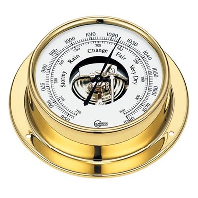 Barigo Barometer. Brass 85mm Dial. ( 110 x 32mm ) 6-08000