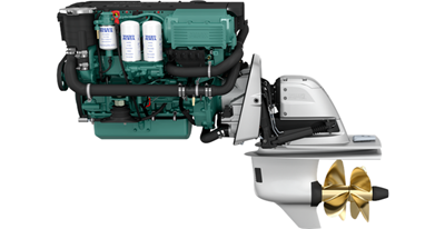 Volvo Penta D4-260 Aquamatic Sterndrive marine diesel engine 260hp