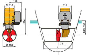 35kgf Bow thruster dimensions