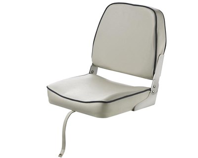 Vetus FISHERMAN Classic Folding Seat, White With Dark blue Seams, CHFSWW