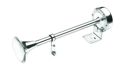 Vetus Single Trumpet Horn 12V, Stainless Steel, Set high Pitch. H12H