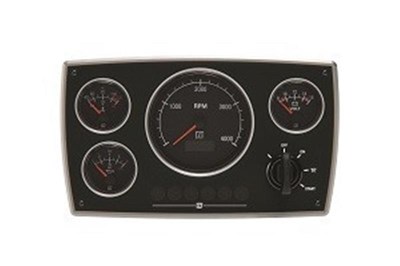 Vetus Aluminium Engine Panel, Type MPA34, 12V, 4 Black Instruments, 0-4000 rpm. MPA34BS2
