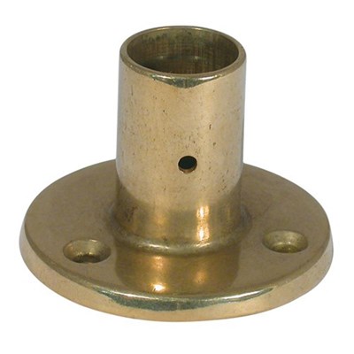 Flagpole Sockets Chrome Or Brass. 65 x 22mm. Vertical. N-71130