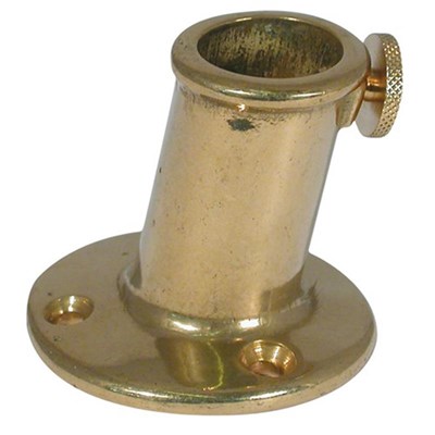 Flagpole Socket. Brass 52 x 20mm. 10 Degree. N-71142