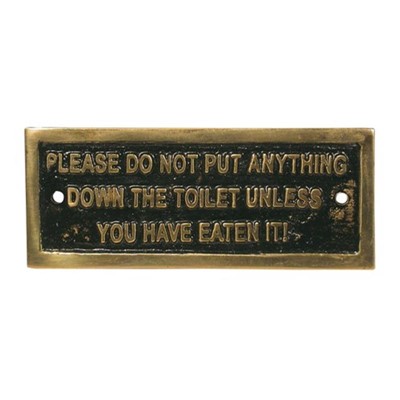 Brass Toilet Name Plate. N-79151
