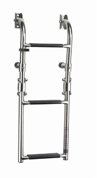 Vetus Folding Stainless Steel Boarding Ladder, Transom Mounted With 3 steps, SLF3