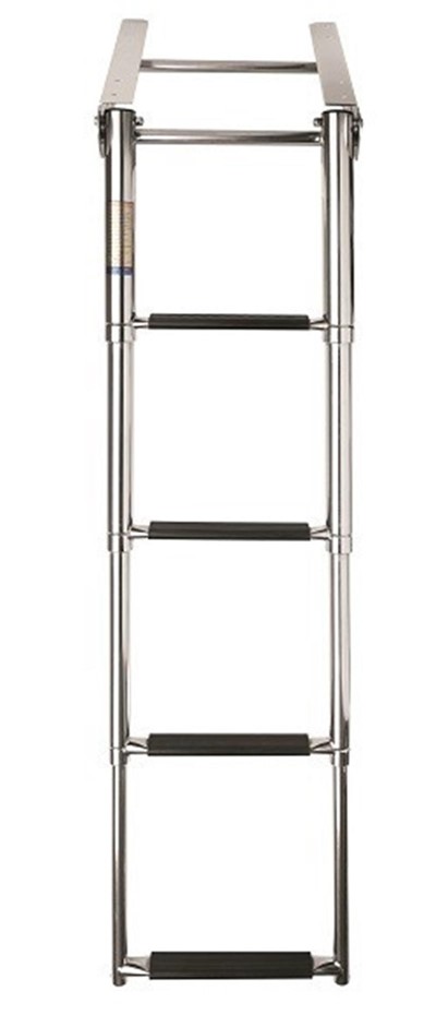 Vetus Telescopic Stainless Steel Boarding Ladder With 4 Steps, Synthetic Black Grips. SLT4P