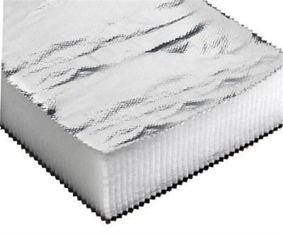 Vetus Sound Deadening Glass Wool Sheet, 1200 x 800 x 40 mm, Aluminium Face. GF140S