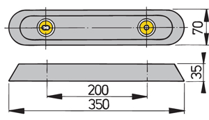 Vetus ALU35C aluminium anode - French Marine Motors Ltd